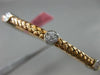 ESTATE .26CT DIAMOND 14KT WHITE & ROSE GOLD PAST PRESENT FUTURE BANGLE BRACELET