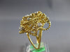 ESTATE LARGE .23CT DIAMOND 18KT YELLOW GOLD 3D CLASSIC ETOILE FLOWER ROSE RING