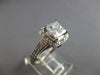 LARGE EGL CERTIFIED 1.5CT DIAMOND 14KT WHITE GOLD PRINCESS ENGAGEMENT RING 28085