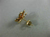 .54CT DIAMOND & AAA PINK SAPPHIRE 14KT BLACK & ROSE GOLD 3D FLOWER STUD EARRINGS