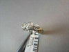 ESTATE WIDE 1.20CTW PLATINUM & 18KT YELLOW GOLD PAST PRESENT FUTURE DIAMOND RING