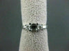 ESTATE .37CT DIAMOND 14KT WHITE GOLD 3 STONE SEMI MOUNT ENGAGEMENT RING #22416
