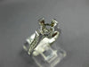 ESTATE WIDE .30CT DIAMOND 14K WHITE GOLD ROUND SEMI MOUNT ENGAGEMENT RING #19868