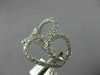 ESTATE WIDE .95CT DIAMOND 18K WHITE GOLD 3D MULTI WAVE HORSE SHOE LUCKY FUN RING