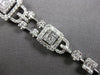 EXTRA LARGE 4.13CT DIAMOND 18K WHITE GOLD ROUND & BAGUETTE MULTI SQUARE BRACELET
