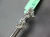 1.48CT DIAMOND 18K WHITE GOLD PRINCESS & MOON CUT INVISIBLE HEART STUD EARRINGS