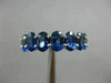 ESTATE LARGE 12.45CT AAA OVAL SAPPHIRE 14K WHITE GOLD ETERNITY ANNIVERSARY RING