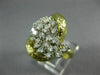 ESTATE EXTRA LARGE 2.06CT DIAMOND 18KT 2 TONE GOLD FLOWER LOVE KNOT RING #26509