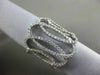 ESTATE LARGE .97CT DIAMOND 18KT WHITE GOLD 3D MULTI OVAL INTERTWINING FUN RING