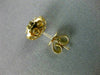ESTATE LARGE 1.18CT DIAMOND 18K YELLOW GOLD 3D CLUSTER SQUARE HALO STUD EARRINGS