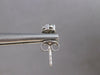 ESTATE SMALL .25CT DIAMOND 14KT WHITE GOLD 3D CLUSTER FLOWER STUD EARRINGS