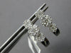.75CT DIAMOND 14K WHITE GOLD 3D PAST PRESENT FUTURE FLOWER OVAL HANGING EARRINGS