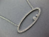 ESTATE LARGE .30CT DIAMOND 14K WHITE GOLD 3D OPEN OVAL SIDEWAY FUN LOVE NECKLACE
