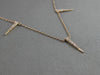 ESTATE .15CT ROUND DIAMOND 14KT ROSE GOLD 3D BY THE YARD SPIKY FLOATING PENDANT