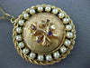 ANTIQUE .36CT AMETHYST & SOUTH SEA PEARL 14KT WHITE GOLD 3D FLOWER PENDANT 25604
