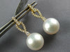 1.28CT DIAMOND & AAA SOUTH SEA PEARL 18KT YELLOW GOLD TEAR DROP HANGING EARRINGS
