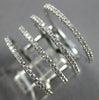 ESTATE LARGE .53CT DIAMOND 18KT WHITE GOLD 3D 4 ROW SEMI ETERNITY FUN RING