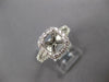 LARGE .75CT DIAMOND 18K WHITE GOLD ROUND HALO 4 PRONG SEMI MOUNT ENGAGEMENT RING