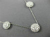 ESTATE 1.95CT DIAMOND 14KT WHITE GOLD FLOWER CLUSTER BY THE YARD NECKLACE #21596