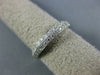 ESTATE .35CT DIAMOND 14K WHITE GOLD 2 ROW FILIGREE WEDDING ANNIVERSARY RING 1209