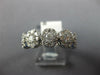 WIDE 1.40CT DIAMOND 14KT WHITE GOLD FLOWER CLUSTER HALO WEDDING ANNIVERSARY RING