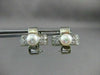 ANTIQUE DIAMOND & AAA SOUTH SEA PEARL 14KT WHITE GOLD CLIP ON EARRINGS #2666
