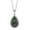 EXTRA LARGE 52.45CT DIAMOND & AAA GREEN TOURMALINE 18KT 2 TONE GOLD 3D NECKLACE