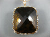 EXTRA LARGE 186.80CT DIAMOND & AAA SMOKY TOPAZ 14KT ROSE GOLD FILIGREE PENDANT
