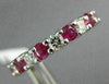 ESTATE 2.52CT ROUND CUT DIAMOND & AAA RUBY 14KT WHITE GOLD ETERNITY RING #22275