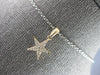 ESTATE .15CT DIAMOND 14KT YELLOW GOLD 3D CLASSIC STAR LOVE FLOATING PENDANT