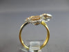 LARGE .75CT DIAMOND 14KT TRI COLOR GOLD 3D CLUSTER MULTI FLOWER CRISS CROSS RING