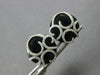LARGE .60CT DIAMOND & AAA ONYX 14K WHITE GOLD CIRCULAR FILIGREE HANGING EARRINGS