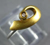 ESTATE .02CT DIAMOND PLATINUM & 18KT YELLOW GOLD ETOILE FRIENDHSHIP RING #27272