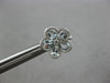1.81CT DIAMOND & AAA AQUAMARINE 14KT WHITE GOLD PEAR SHAPE & ROUND STUD EARRINGS