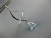 LARGE 4.0CT AAA EF BLUE TOPAZ 14K WHITE GOLD TEAR DROP HANGING EARRINGS #26867