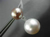 LARGE .28CT DIAMOND & AAA PINK WHITE SOUTH SEA PEARLS 18KT WHITE GOLD EARRINGS