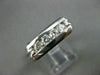 ESTATE .65CT DIAMOND 14KT WHITE GOLD CHANEL SET ANNIVERSARY WEDDING RING #1314