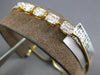 .92CT DIAMOND 18K YELLOW GOLD ROUND & BAGUETTE CLUSTER INVISIBLE TENNIS BRACELET