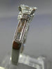 LARGE 1.71CT ROUND PRINCESS & BAGUETTE DIAMOND 14K WHITE GOLD 3D ENGAGEMENT RING