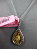 1.25CT WHITE & FANCY YELLOW DIAMOND 18KT 2 TONE GOLD SOLITAIRE TEAR DROP PENDANT