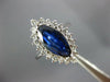 LARGE 2.81CT DIAMOND & AAA SAPPHIRE 14K WHITE GOLD MARQUISE ENGAGEMENT RING 2435