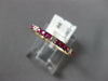 .39CT DIAMOND & AAA RUBY 14KT ROSE GOLD ROUND 2MM SEMI ETERNITY ANNIVERSARY RING