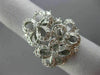 ESTATE LARGE 1CT ROUND DIAMOND 14KT WHITE GOLD 3D BUTTERFLY FLOWER FUN LOVE RING