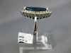 LARGE 2.81CT DIAMOND & AAA SAPPHIRE 14K WHITE GOLD MARQUISE ENGAGEMENT RING 2435