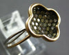 .51CT MULTI COLOR DIAMOND 14KT WHITE & ROSE GOLD 4 LEAF CLOVER FLOWER LOVE RING