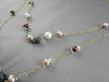 ANTIQUE 18KT PEARLS BLACK DIAMOND BY THE YARD NECKLACE