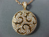 ESTATE LARGE 1.62CT DIAMOND 18KT ROSE GOLD 3D CIRCULAR OPEN FILIGREE PENDANT
