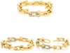 ESTATE LARGE 1.80CT DIAMOND 18K YELLOW GOLD OVAL CLASSIC LOVE KNOT FUN BRACELET