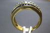 WIDE 1.99CT DIAMOND & AAA SAPPHIRE 18KT YELLOW GOLD MULTI ROW ANNIVERSARY RING