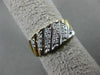 ANTIQUE .32CT OLD MINE DIAMOND 14KT 2 TONE GOLD WEDDING ANNIVERSARY RING #17243
